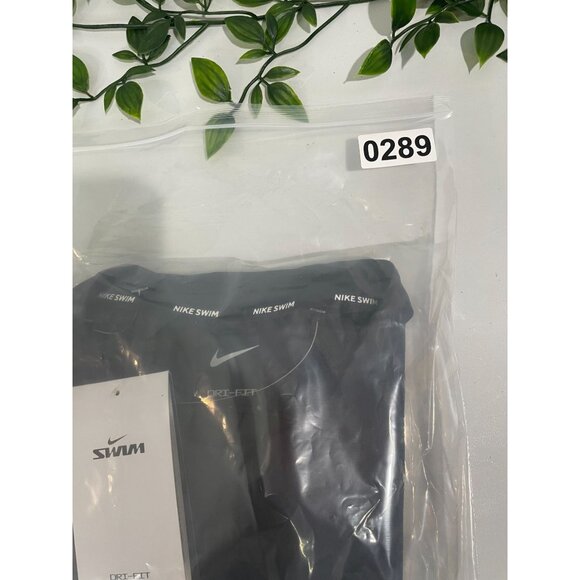 Nike Swim Dri-FIT Mens UPF 40+ Rash Guard Shirt Large Black Polyester - Picture 15 of 15